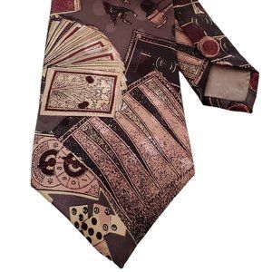 ENZO BERTAZZIO Made in Italy Hand Made "GAMES" Silk Tie 🎲
